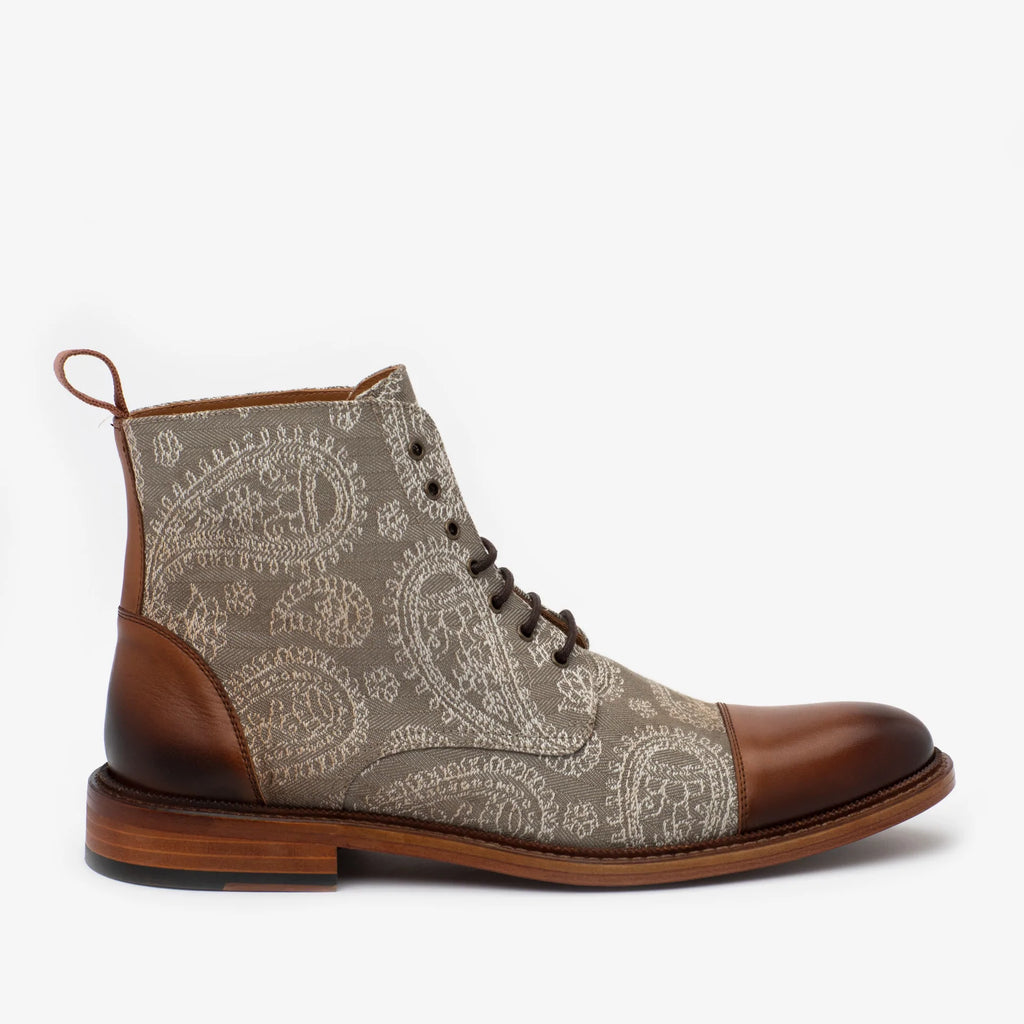 TAFT The Jack Boot in Taupe Paisley