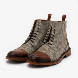 TAFT The Jack Boot in Taupe Paisley